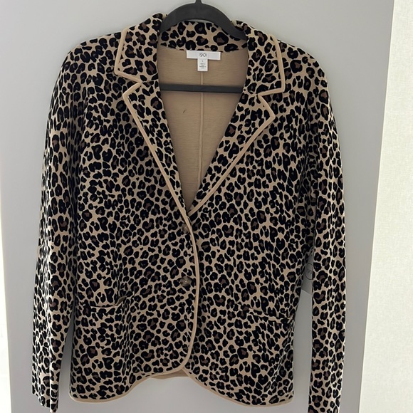 NWT Cheetah Print knit blazer, L - Picture 3 of 4